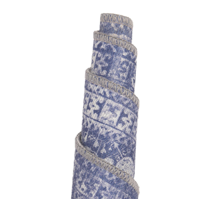 Dymph Chenille Geometric Indoor Rug, Round 3'6"