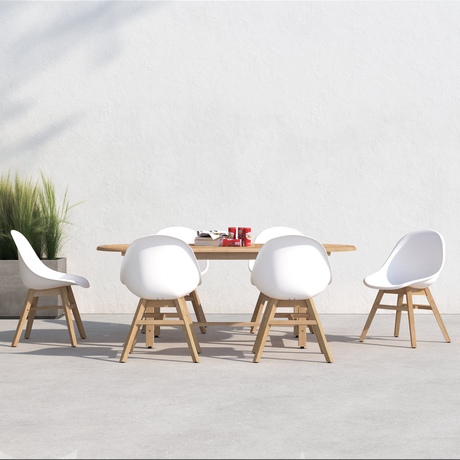 Anautica 79" Teak Patio Dining Set