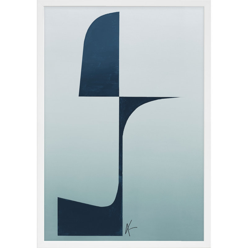 Indigo Shadows 3 Print by Lee Lessem, White, 25" H x 17.5" W x 1.25" D