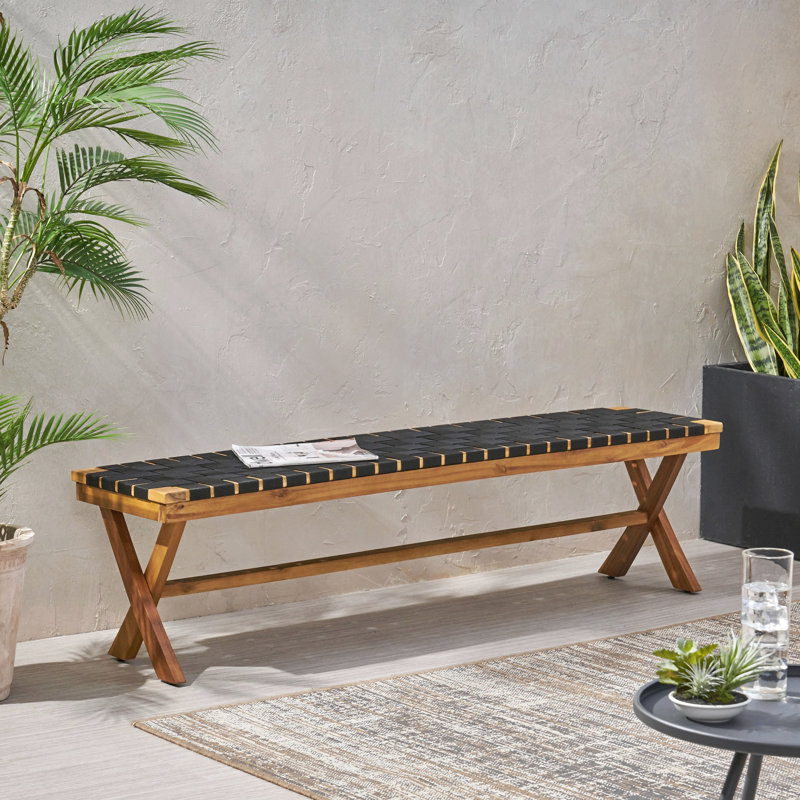 Banc en bois d'acacia teck