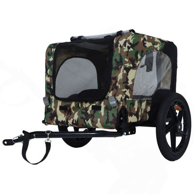Pet Bike Trailer Dog Cart for Bicycle,for Small-Medium Pets, Quick-Release Wheels, Non-Slip Floor, Internal Leash
