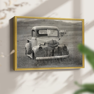 Old Farm Truck -Framed Print - Restickable