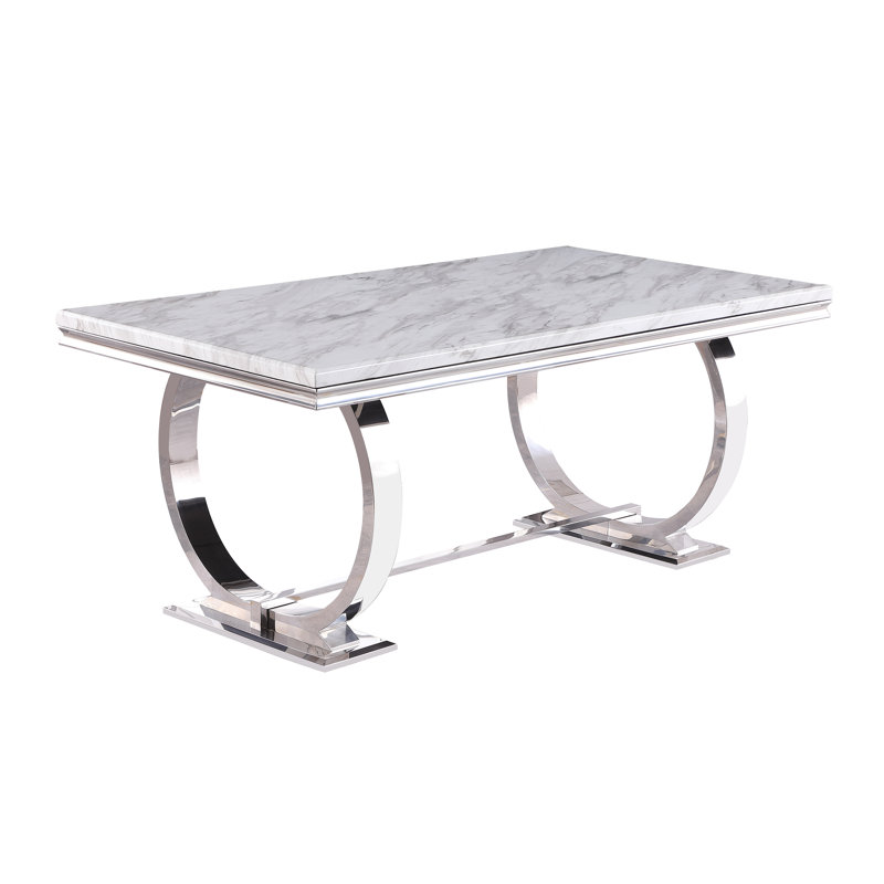 Ensemble de table de salle à manger 70 pièces Beriguette , Noir / argenté, Argent argent
