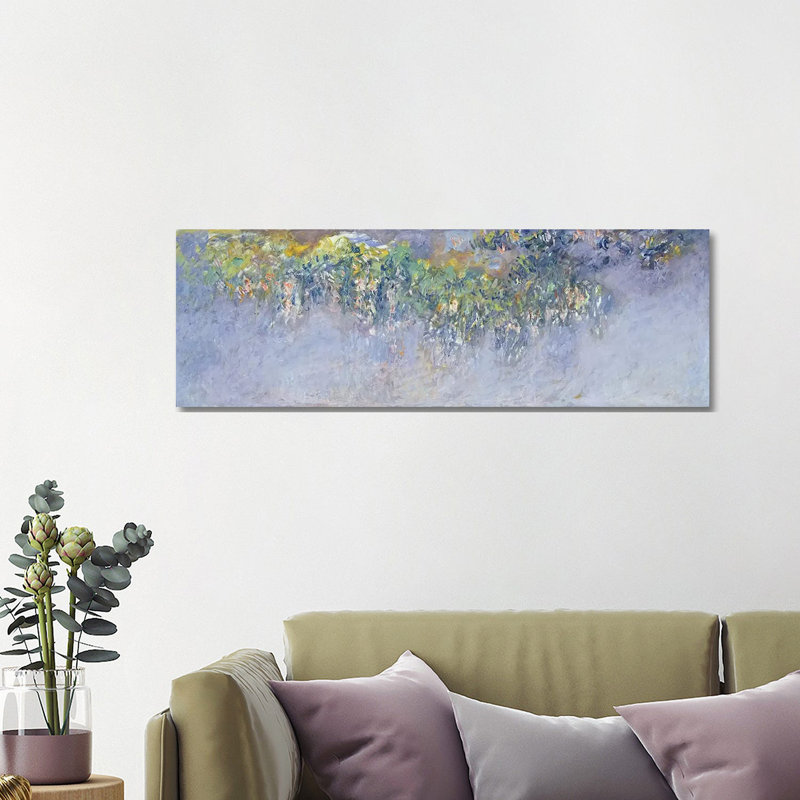 Wisteria, 1919-20 by Claude Monet - Panoramic Painting on Canvas, No Frame, 121.92 cm H x 40.64 cm W x 3.175 cm D