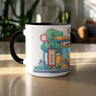 Handmade Ceramic Porcelain Coffee Mug Teacup and Saucer