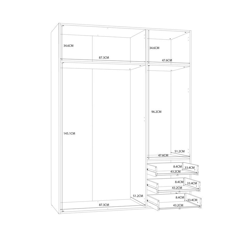 Raylynn Manufactured Wood Wardrobe