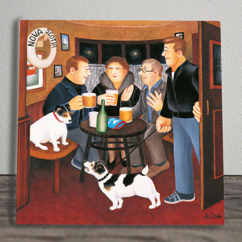 Beryl Cook In The Snug Ceramic Wall Art 200X200