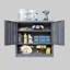 Armoire de garage en métal avec porte, armoire de rangement murale, armoire à outils flottante pour sous-sols, cuisines et entrepôts (gris, H 30,31 po)