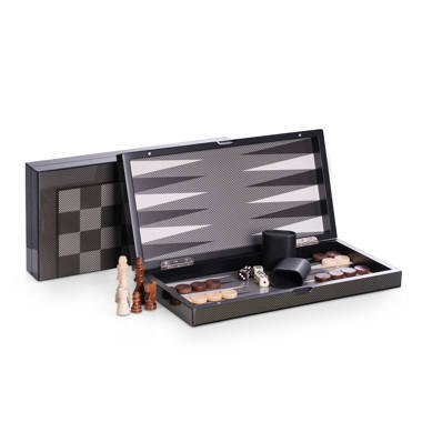 Bey Berk Axel Backgammon and Chess Set in Brown