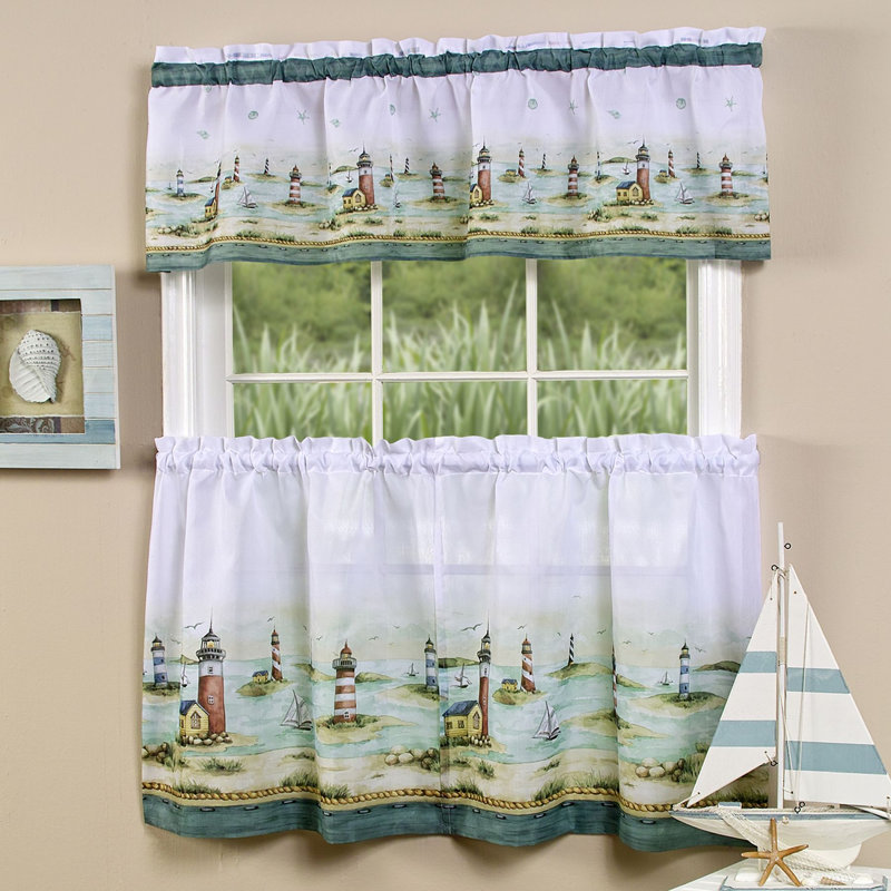 Pangkal Pinang Kitchen Curtain, 58" W x 36" L