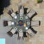 Balch 8 Seat Round Rattan Fire Pit Dining Set - with Lazy Susan