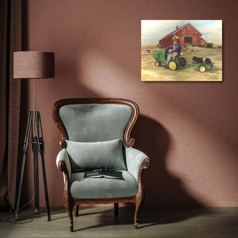 Tractor Ride, 14" H x 18" W