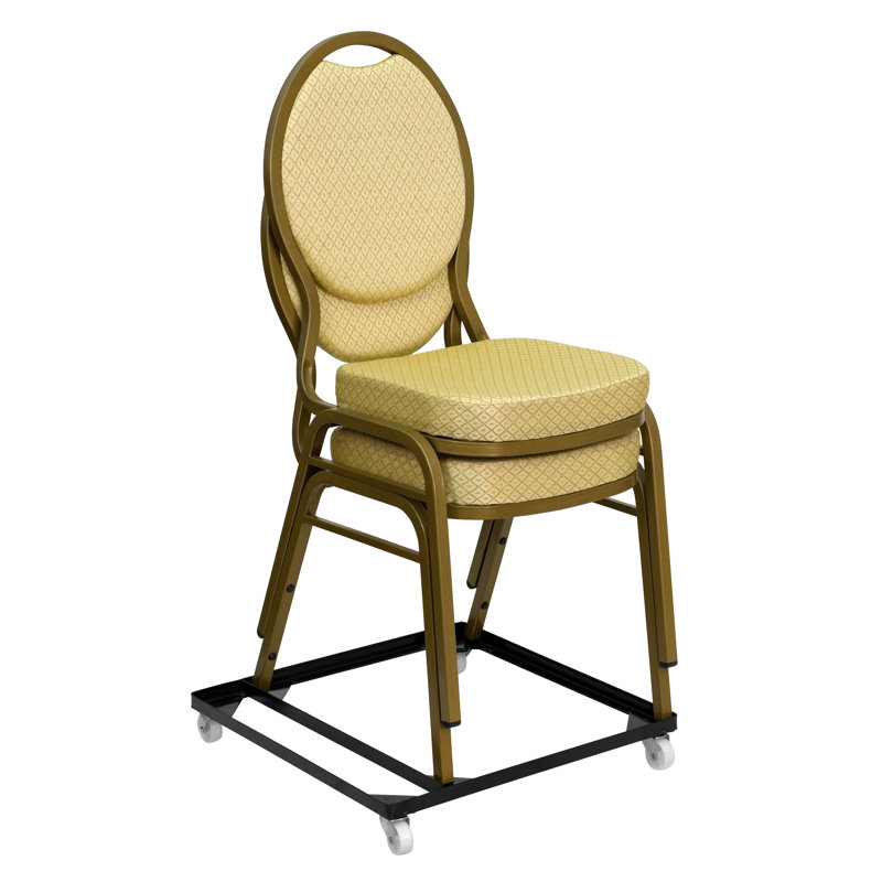 Powder Coated Black Steel 500 lb Capacity Chair Dolly
