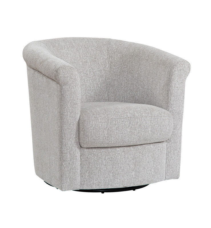 Pinehill Marvel 360 Swivel Barrel Chair, Yowza Chenille Calico Cream