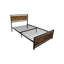 Lit simple en métal - construction, noir, aspect de chambre à coucher moderne, assemblage facile, sans sommier, cadre de charge maximal de 300 lb avec meubles système, livres de soutien