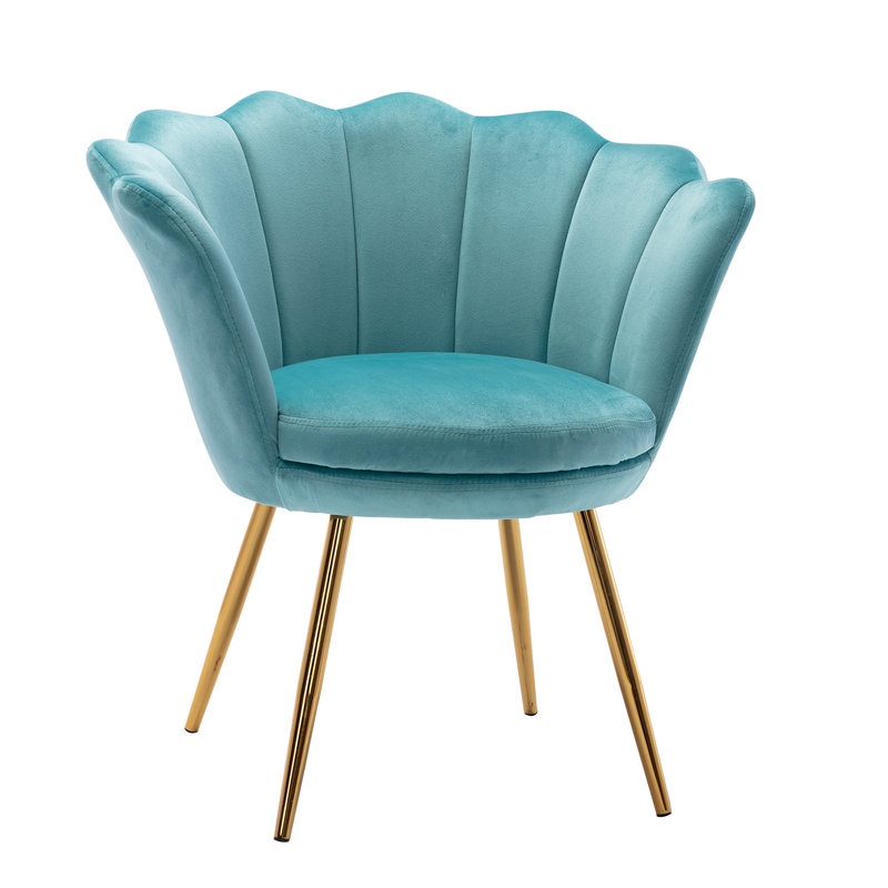 Dorval Upholstered Armchair, Blue Velvet