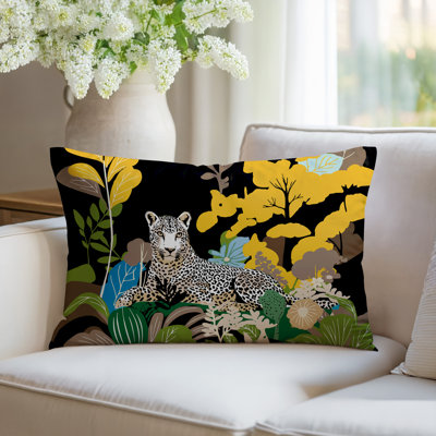 Oreiller rectangulaire réversible intérieur / extérieur Tai Leopard