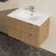 30" Modern Wall Mounted Bathroom Vanity Base, Floating Cabinet With 2 Soft-Close Drawers, Walnut Finish – Sink Not Included