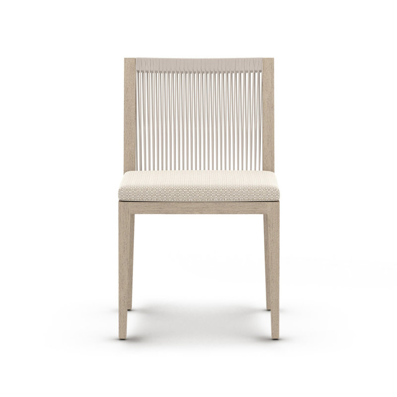 Dimitri Outdoor Dining Side Chair, Faye Sand, Gray