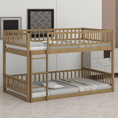 Bunk Bed With Ladder And Guardrails