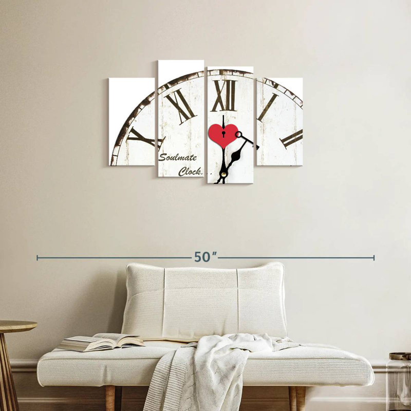 Kerner Key Heart Clock, 22" H x 36" W