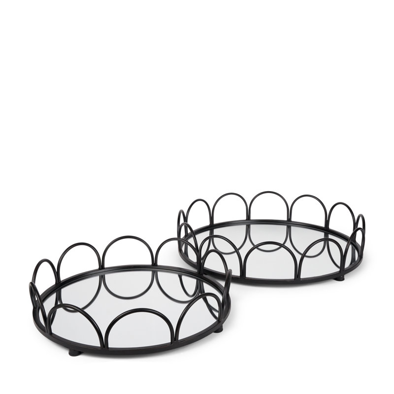 Plateau Rudiger - ensemble de 2, Noir