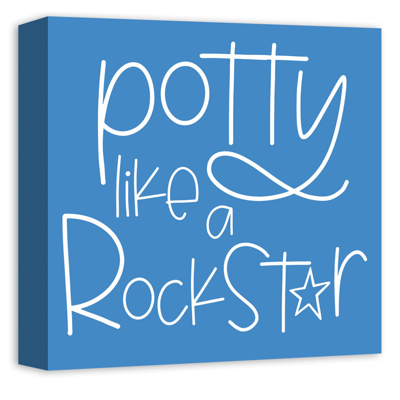 Art sur toile Potty Like a Rockstar, H 12 po x l 12 po x P 1,25 po