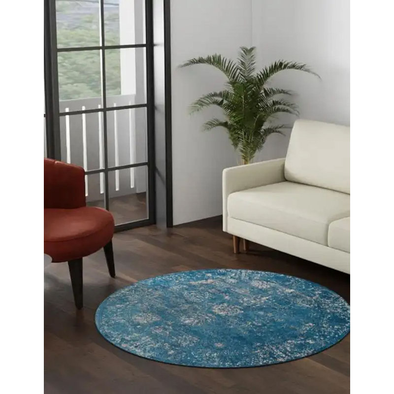 Anneliesse Oriental Indoor Rug, Round 5'