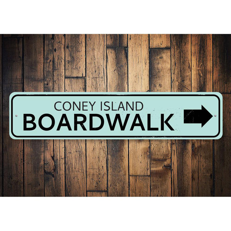 Panneau en aluminium personnalisé Boardwalk, H 4 po x l 18 po x P 0,04 po