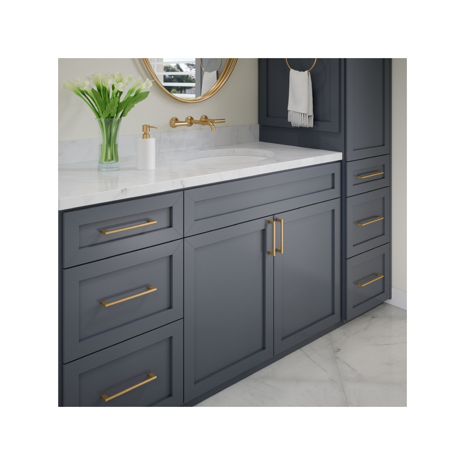 Vail Bar Pull, Satin Brass, 10"