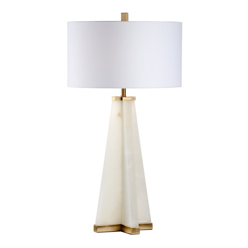 Lampe de table en pyramide 34 po albâtre