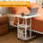 Mobile C Shaped Laptop Side Table with Wheels