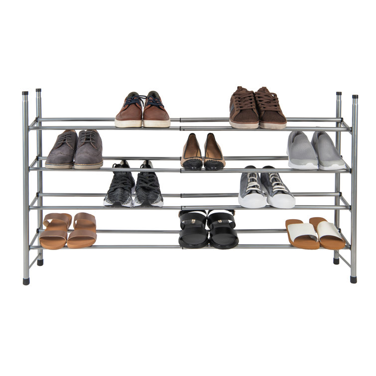 Rebrilliant Carven 4-Tier Shoe Rack Organizer for Closet, Bathroom,  Entryway - Shelf Holds 20 Pairs of Shoes & Reviews