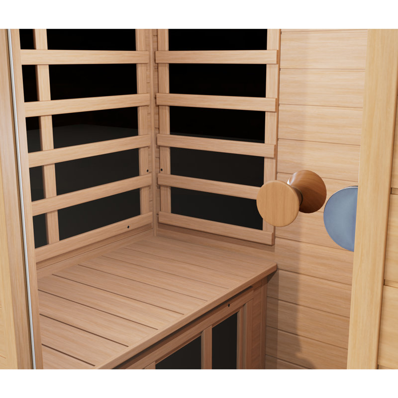 62,6 "H Porte intérieure droite Sauna infrarouge intérieur Sauna personnel avec haut-parleur Bluetooth et panneau de commande