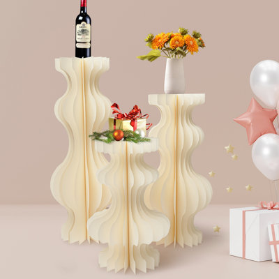 Ensemble de 3 pots à fleurs décoratifs en carton
