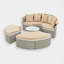 Lit de jour pour patio en osier 66,5 po