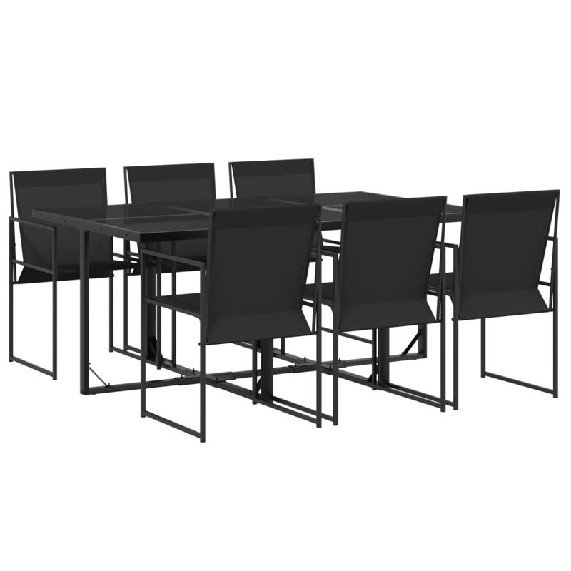  Garden Dining Set Black
