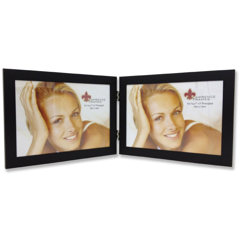 Cadre photo double contemporain, Noir