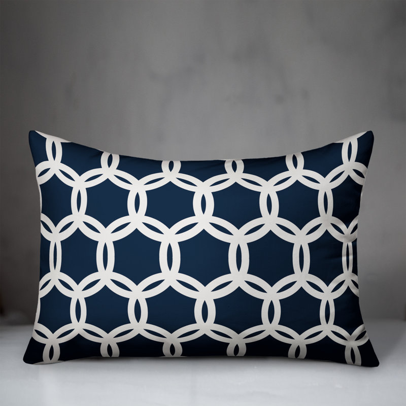  Coussin Lattice, Bleu marine