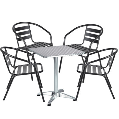 Idris 4 - Person Patio Dining Set with Square Table