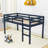 Wooden Loft Bed With Ladder-122058759