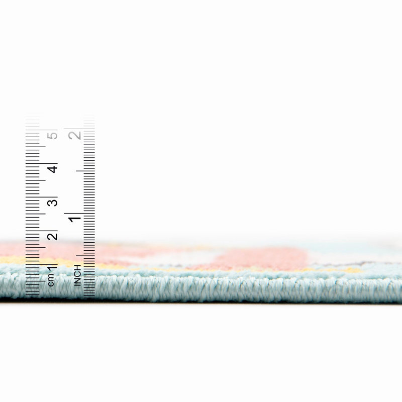 Machine Woven Polypropylene Plastic Rug, Rectangle 3'11" x 5'11"