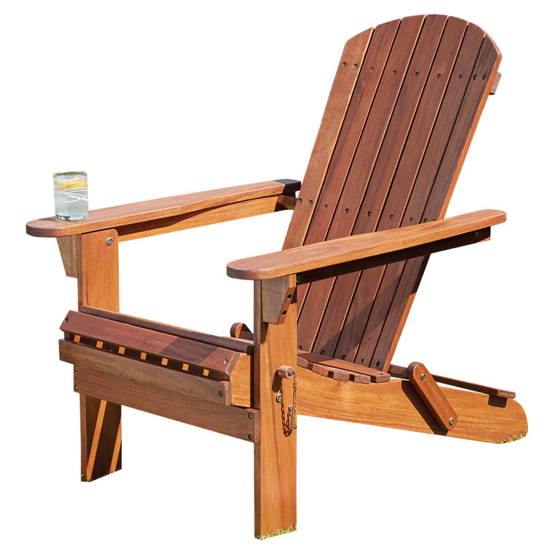 Coralie Acacia Foldable Outdoor Adirondack Chair