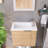 22" Wall-Mounted Single Bathroom Vanity With Ceramic Basin Sink Top, Floating Vanity with 1 Door-1765855051