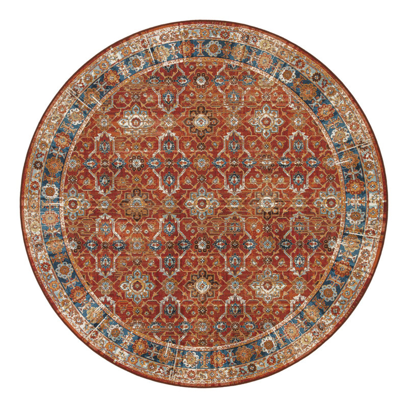 Outdoor Traditional Area Rug, Round 7'10"
