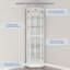 Vitrine de coin lumineuse en bois / verre Schmidt H 72 po-95198820