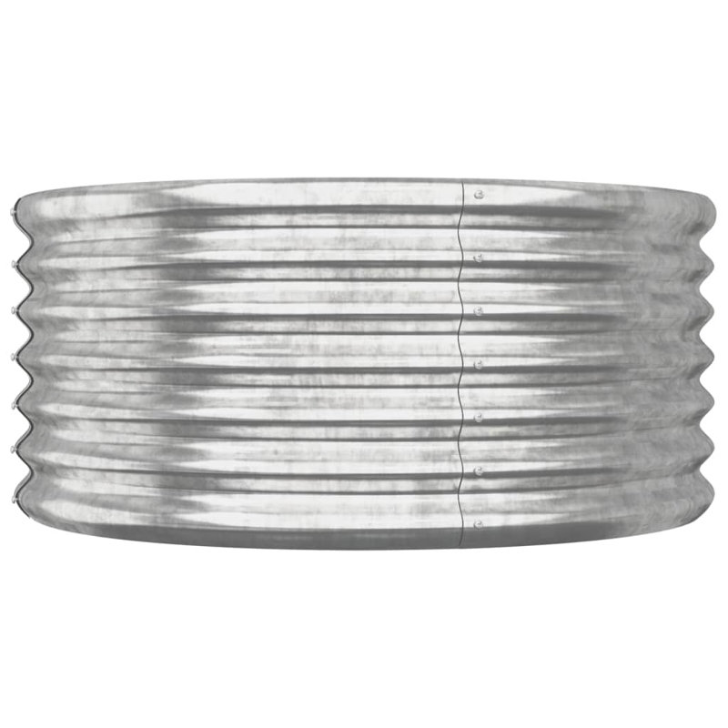 Garden Raised Bed Powder-coated Steel, Sliver, 26.77" H x 31.50" W x 31.50" D
