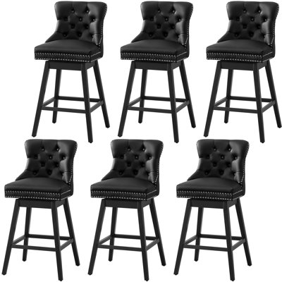 Moskell Swivel Upholstered Bar Stool