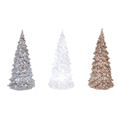  Petit ensemble de 3 décorations de Noël illuminées pour arbre de Noël