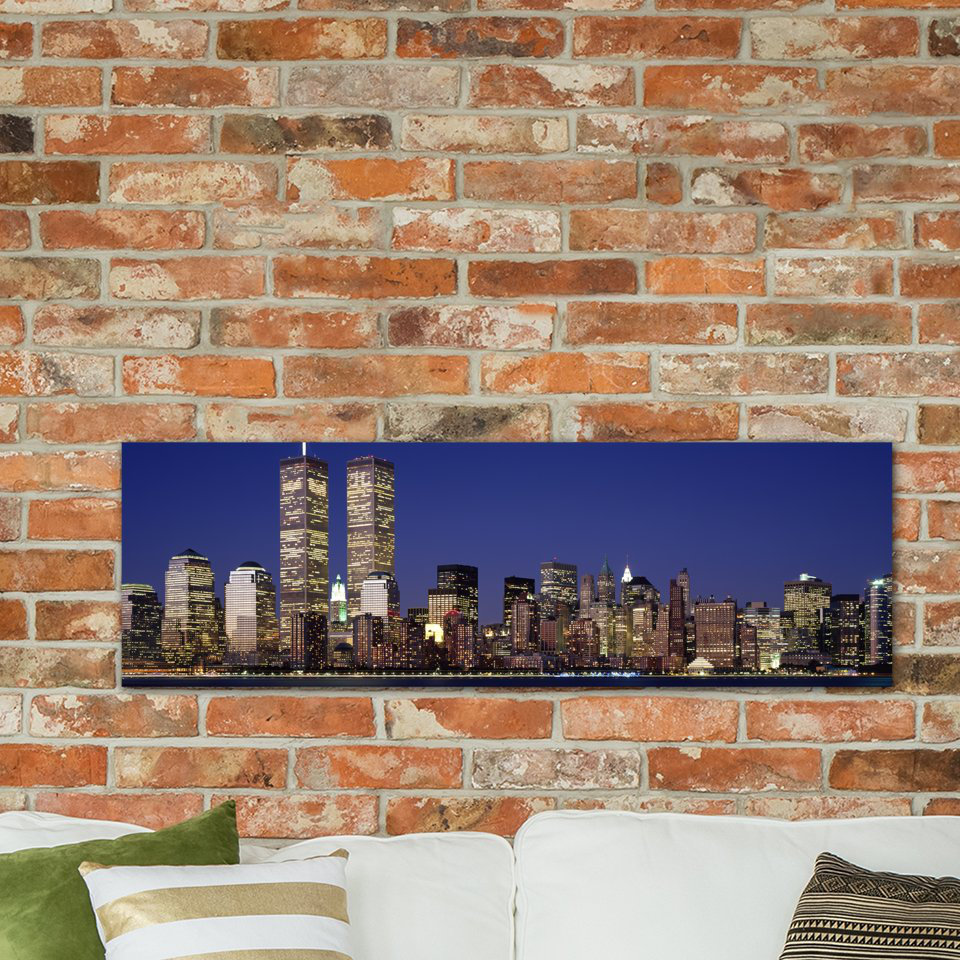 " Skyscrapers In A City, World Trade Center, Manhattan, New York City, New York State, USA " by Panoramic Images Ebern Designs 